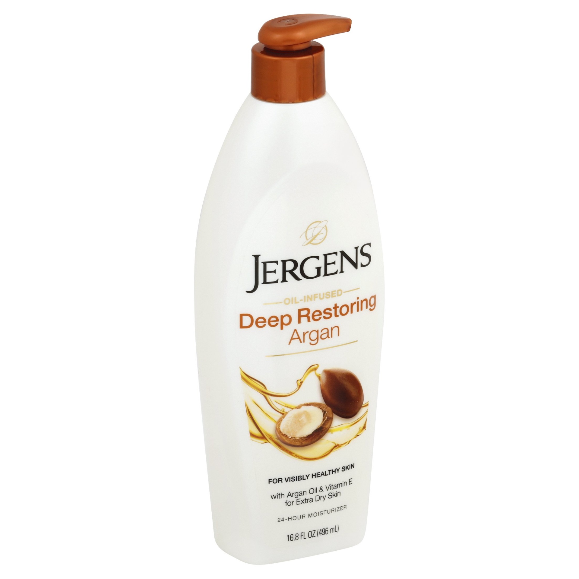 slide 1 of 1, Jergens Deep Restoring Argan Moisturizer, 21 fl oz