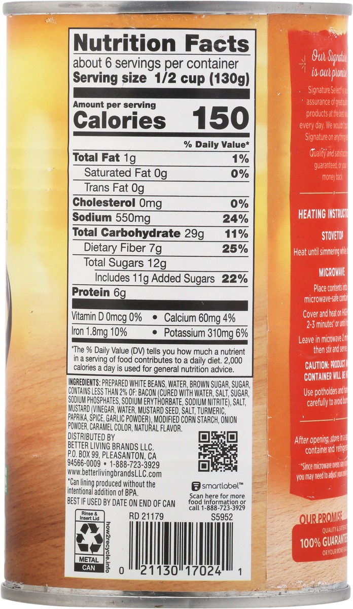 slide 9 of 9, Signature Select S Sel Baked Beans Original, 28 oz