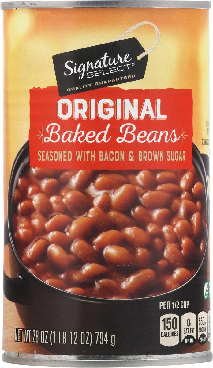 slide 8 of 9, Signature Select S Sel Baked Beans Original, 28 oz