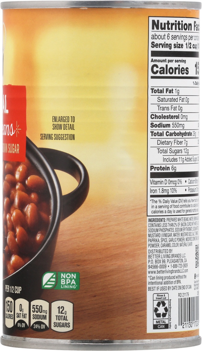 slide 6 of 9, Signature Select S Sel Baked Beans Original, 28 oz