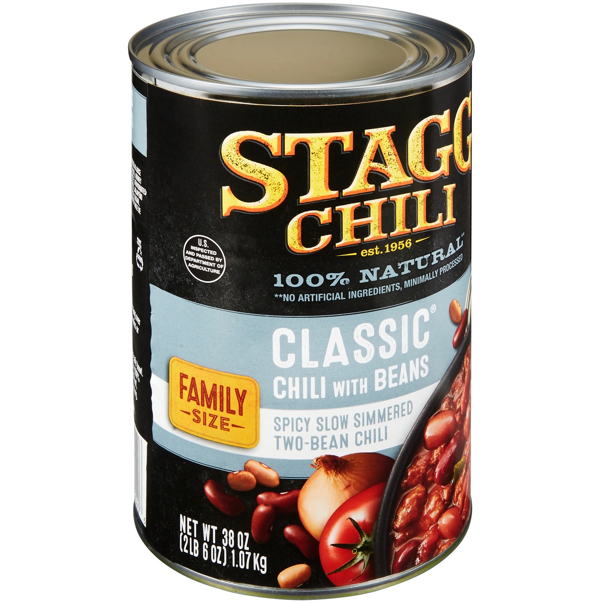 slide 4 of 7, Stagg Chili Classic Chili with Beans 38 oz. Pull-Top Can, 38 oz