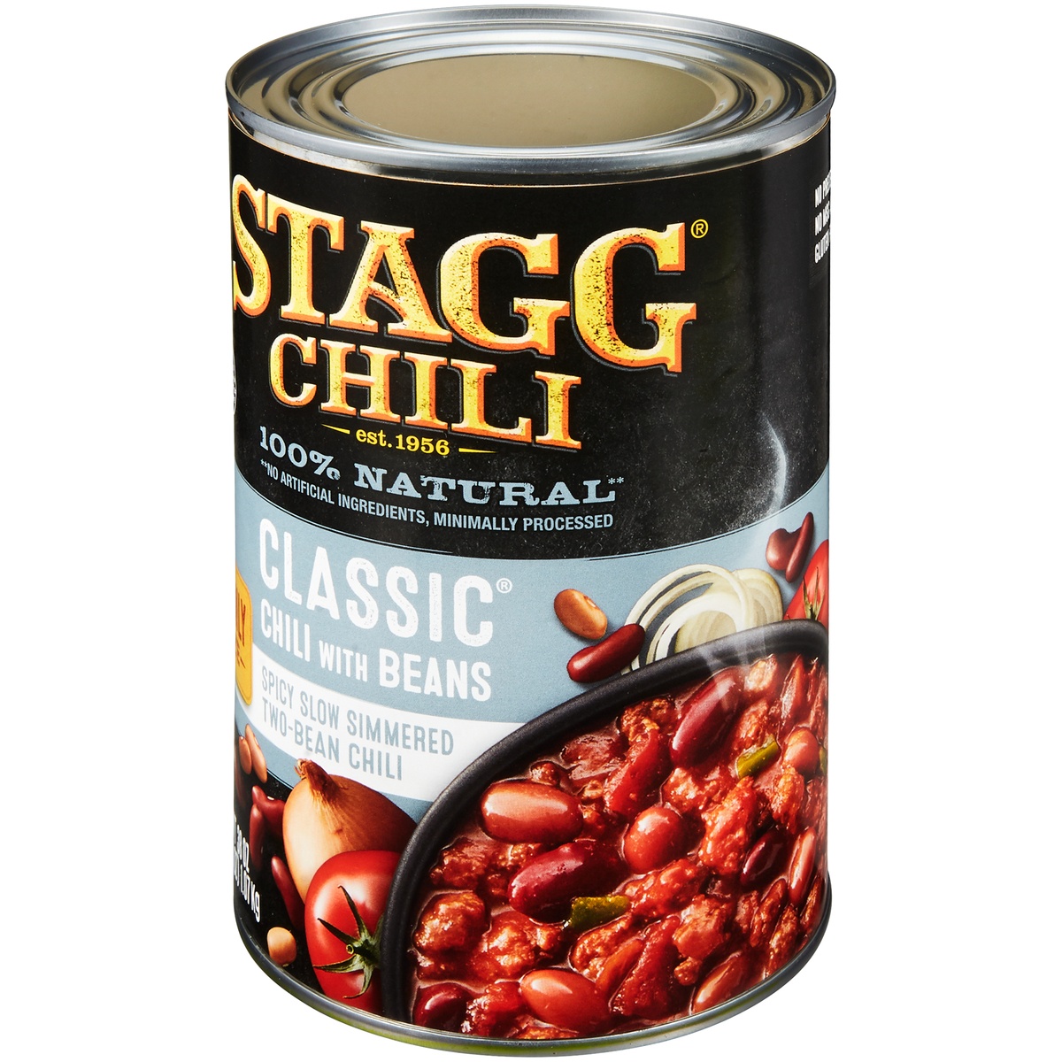 slide 2 of 7, Stagg Chili Classic Chili with Beans 38 oz. Pull-Top Can, 38 oz