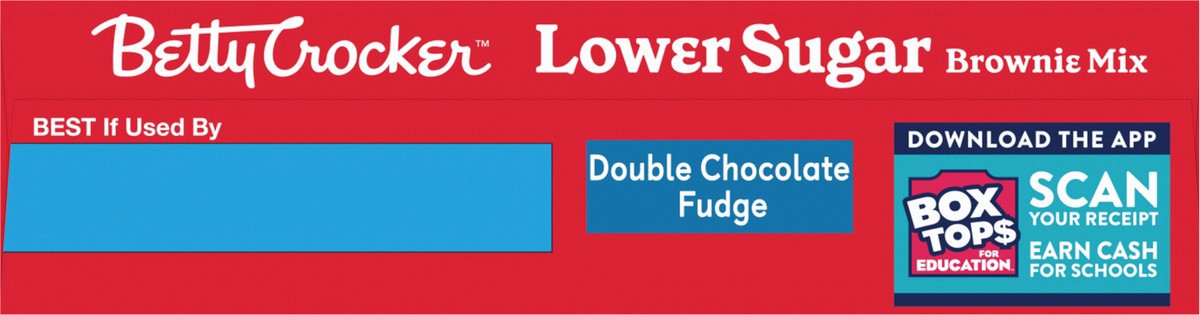 slide 9 of 14, Betty Crocker Lower Sugar Brownie Mix, Double Chocolate Fudge, No Artificial Sweeteners, 14.7 oz, 14.7 oz