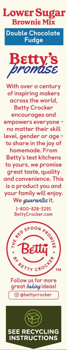 slide 11 of 14, Betty Crocker Lower Sugar Brownie Mix, Double Chocolate Fudge, No Artificial Sweeteners, 14.7 oz, 14.7 oz
