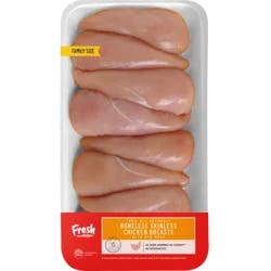 FRESH FROM MEIJER Meijer 100% All Natural Boneless Skinless Chicken Breasts, Family Pack