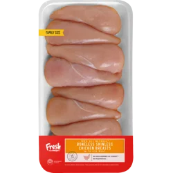 100% All Natural Boneless Skinless Chicken Breasts, Family Pack