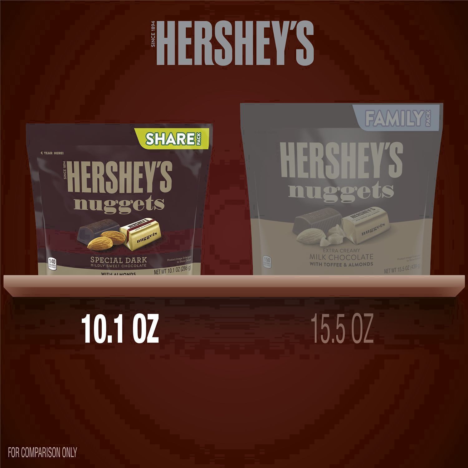 slide 68 of 76, Hershey's NUGGETS SPECIAL DARK Chocolate with Almonds Candy Share Pack, 10.1 oz, 10.1 oz