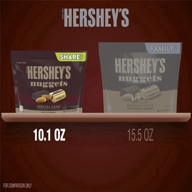 slide 72 of 76, Hershey's NUGGETS SPECIAL DARK Chocolate with Almonds Candy Share Pack, 10.1 oz, 10.1 oz