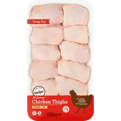 FRESH FROM MEIJER Meijer 100% All Natural Bone-In Chicken Thighs, Family Pack