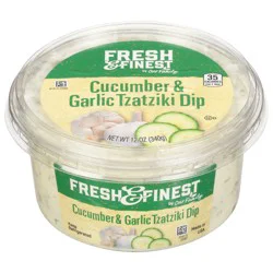Fresh & Finest by Our Family Cucumber & Garlic Tzatziki Dip 12 oz