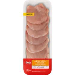 All Natural Boneless Skinless Thin Sliced Chicken Breasts With Rib Meat, Family Pack