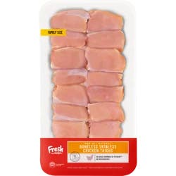 FRESH FROM MEIJER Meijer 100% All Natural Boneless Skinless Chicken Thighs, Family Pack