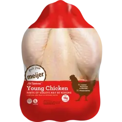 FRESH FROM MEIJER Meijer 100% All Natural Bone-In Whole Chicken