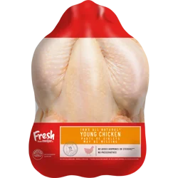 FRESH FROM MEIJER Meijer 100% All Natural Bone-In Whole Chicken