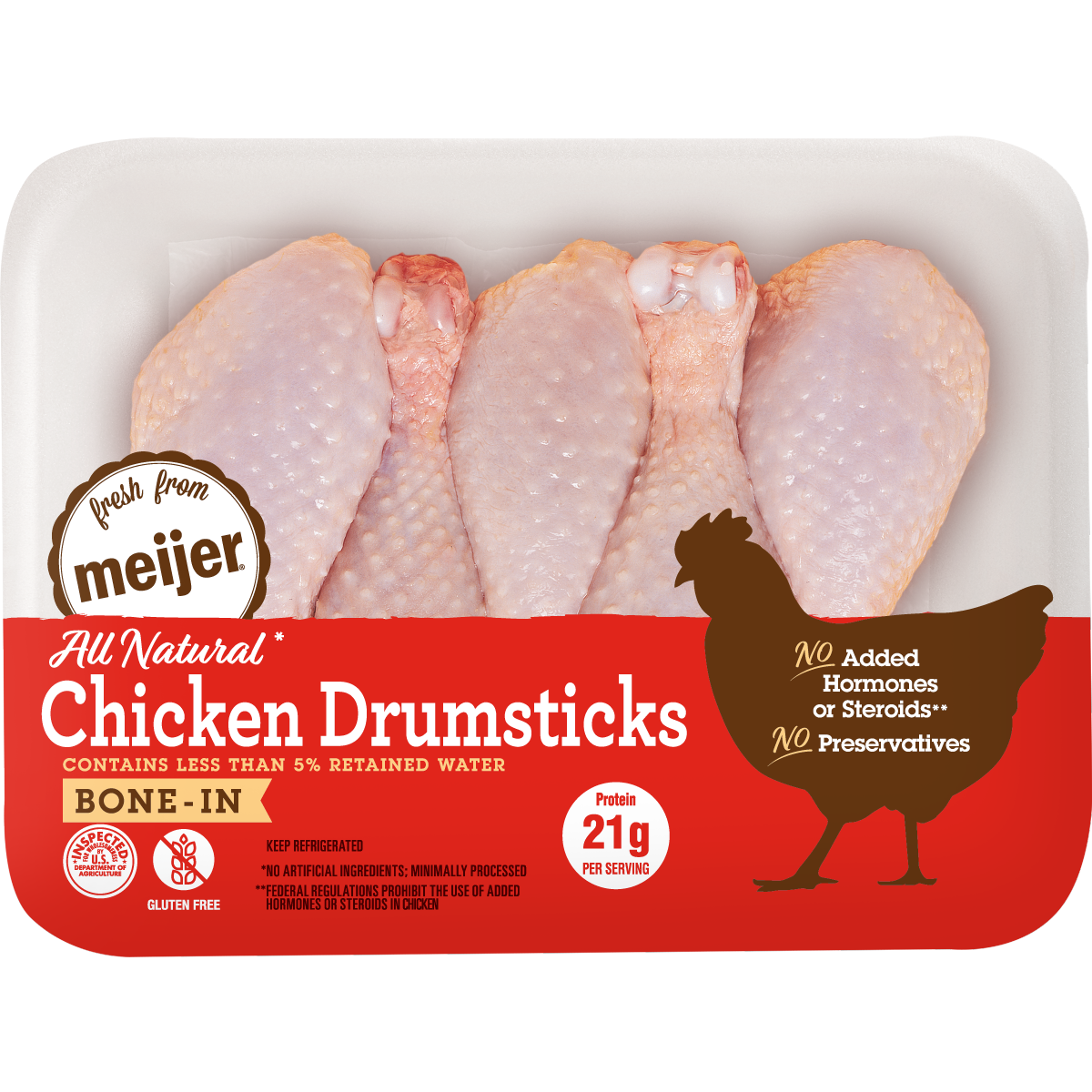 slide 1 of 1, Meijer 100% All Natural Chicken Drums, per lb