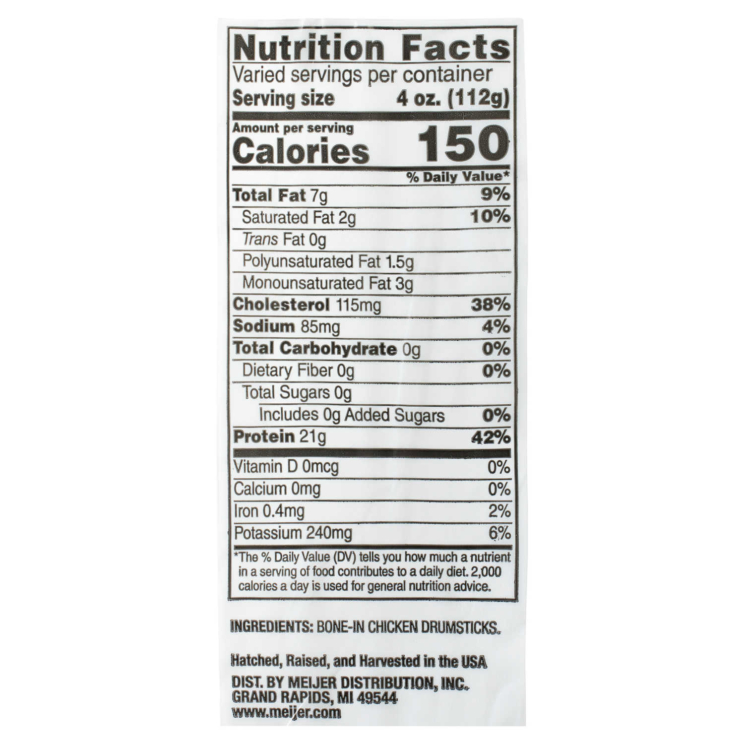 slide 2 of 3, FRESH FROM MEIJER Meijer Bone-In Chicken Drumsticks 100% All Natural, Family Pack, per lb