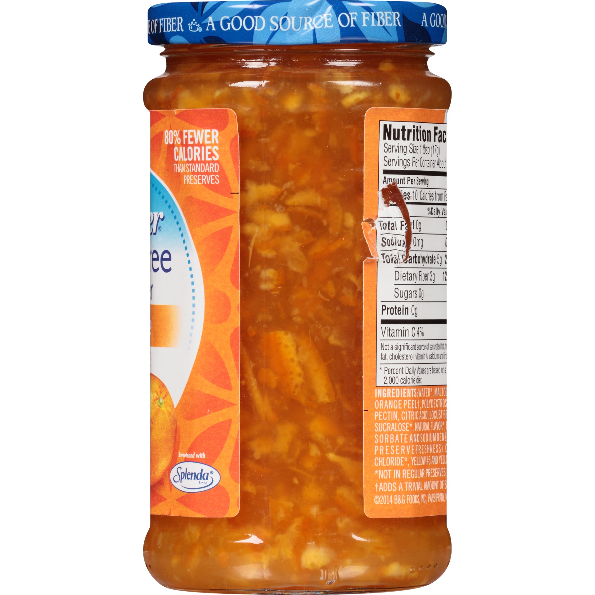 slide 4 of 6, Polaner Sugar Free with Fiber Orange Marmalade 13.5 oz, 13.5 oz