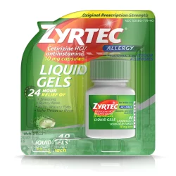 Zyrtec 24 Hour Allergy Relief Liquid Gels - Cetirizine HCL/Antihistamine