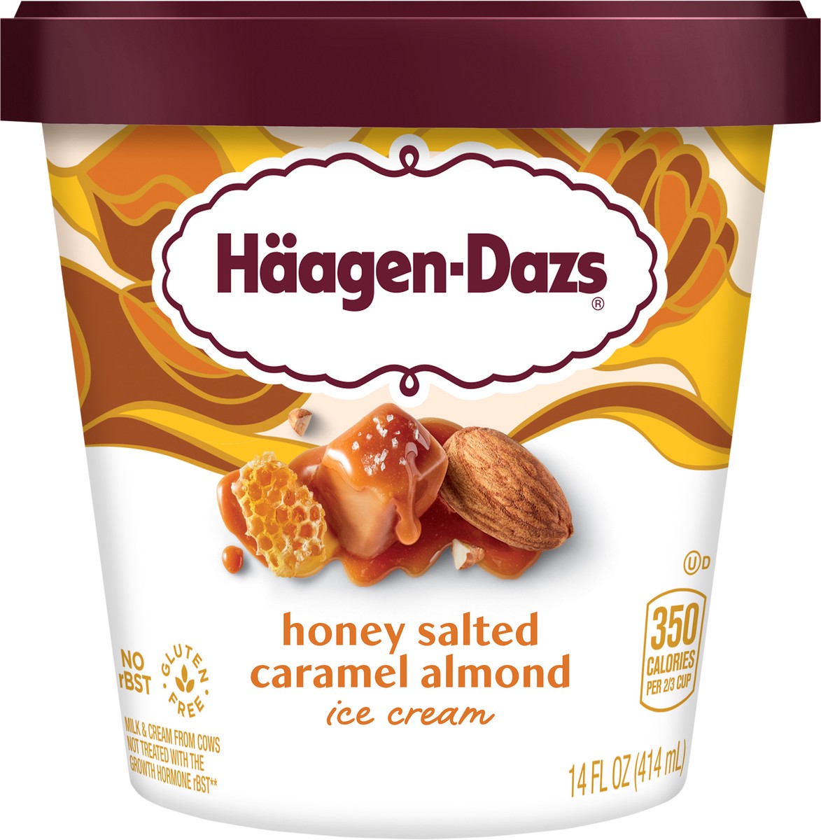 slide 2 of 7, Häagen-Dazs Honey Salted Caramel Almond Ice Cream, 14 oz