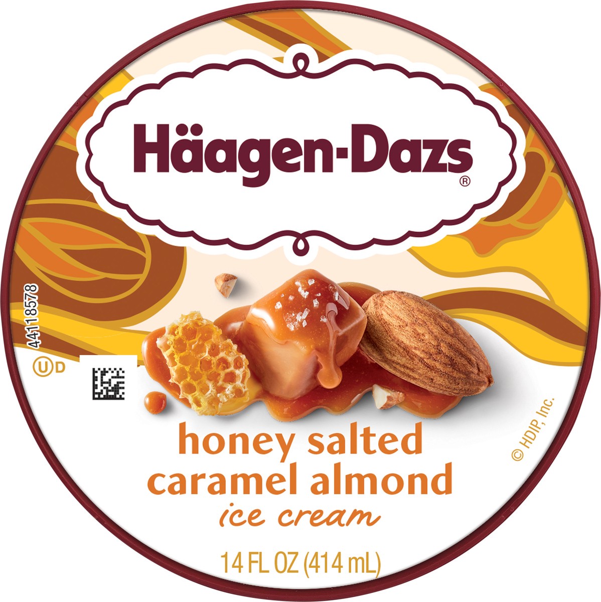 slide 4 of 7, Häagen-Dazs HAAGAN-DAZS Honey Salted Caramel Almond Ice Cream, 14 fl oz