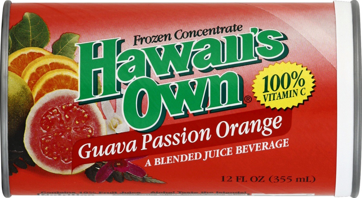 slide 3 of 4, Hawaiis Own Blended Guava Passion Orange Juice Beverage 12 fl oz, 12 fl oz