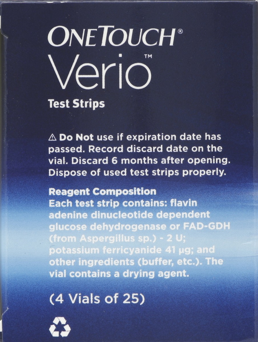 slide 4 of 5, OneTouch One Touch Verio Test Strip, 100 ct