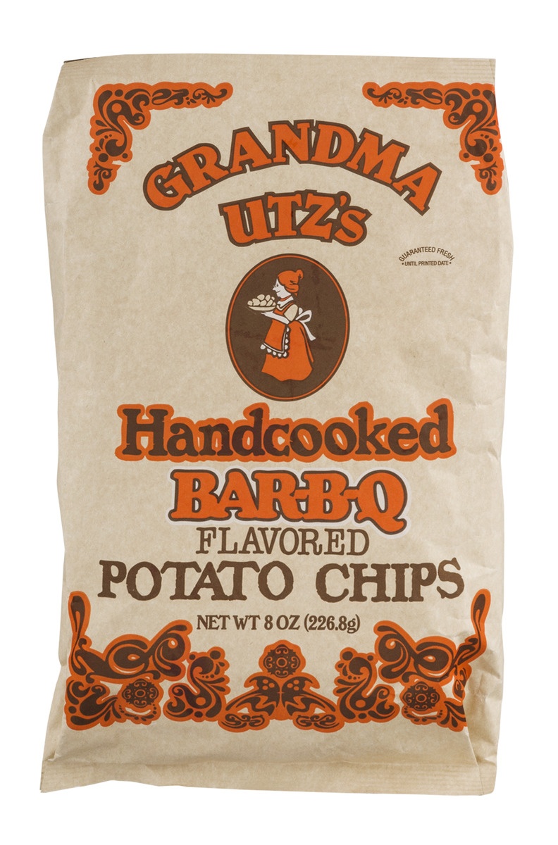 slide 1 of 1, Utz BBQ Grandma Potato Chips, 8 oz