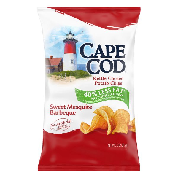 slide 1 of 4, Cape Cod Sweet Mesquite Barbeque Kettle Cooked Potato Chips, 8 oz