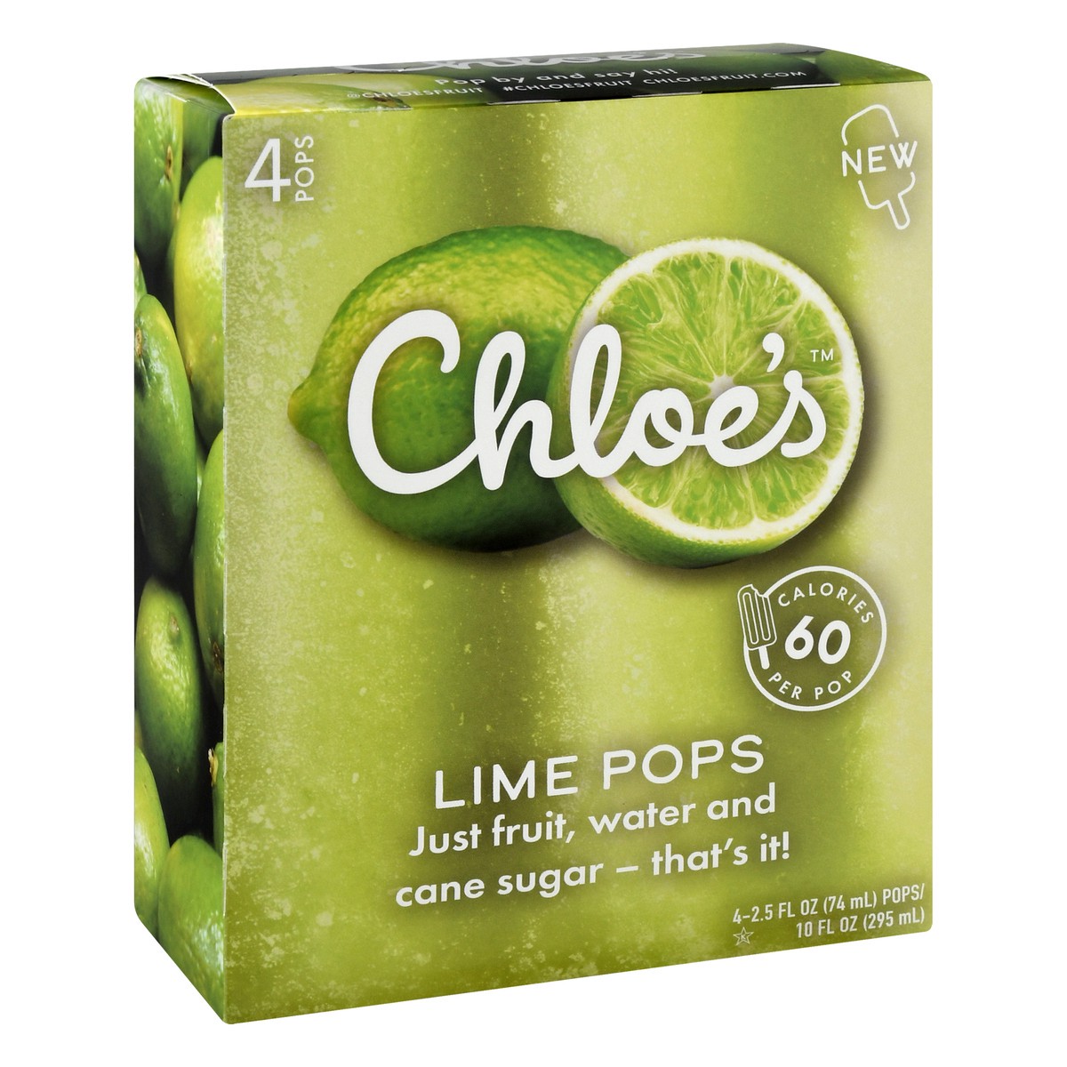 slide 13 of 13, Chloe's Lime Pops 4 ea, 1 ct