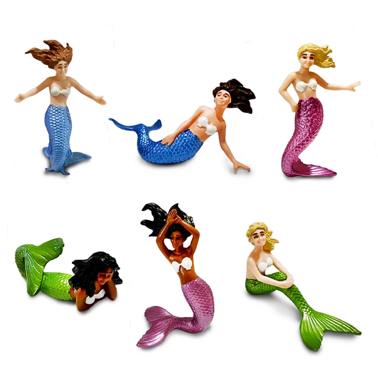 slide 4 of 4, Safari Ltd. Safari Ltd Designer Toob Mermaids, 1.75 in x 1.75 in