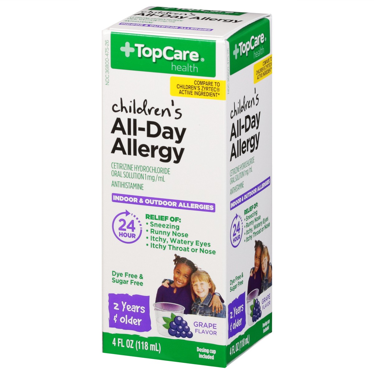 slide 7 of 9, TopCare Children's All-Day Allergy Grape Flavor, 4 fl oz