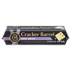 Cracker Barrel Baby Swiss Cheese, 7 oz Block