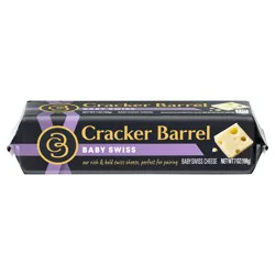 Cracker Barrel Baby Swiss Cheese, 7 oz Block