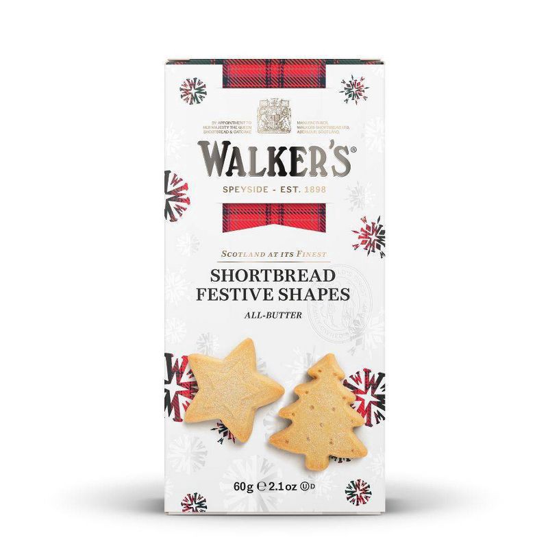 slide 1 of 6, Walker's Festive Shapes Shortbread 2.1 oz, 2.1 oz