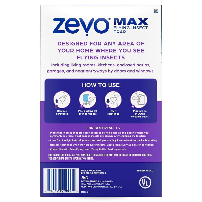 slide 5 of 11, Zevo Max Flying Insect Trap Starter Kit, 2 ct