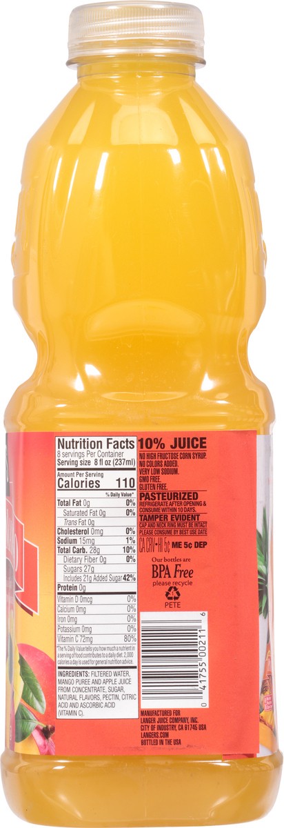 slide 10 of 13, Langers Mongo Mango Juice Cocktail - 64 fl oz, 64 fl oz