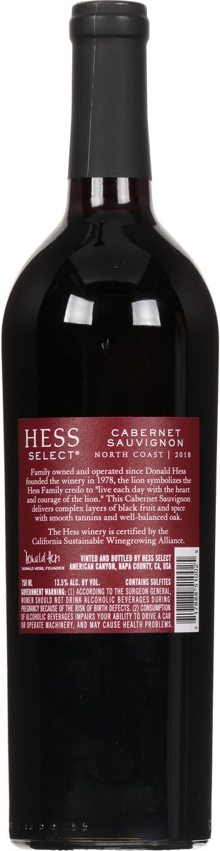 slide 2 of 11, Hess Collection North Coast Cabernet Sauvignon 750 ml, 750 ml