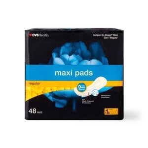 slide 1 of 1, CVS Health Regular Maxi Pads Without Wings, 48Ct, 1 ct
