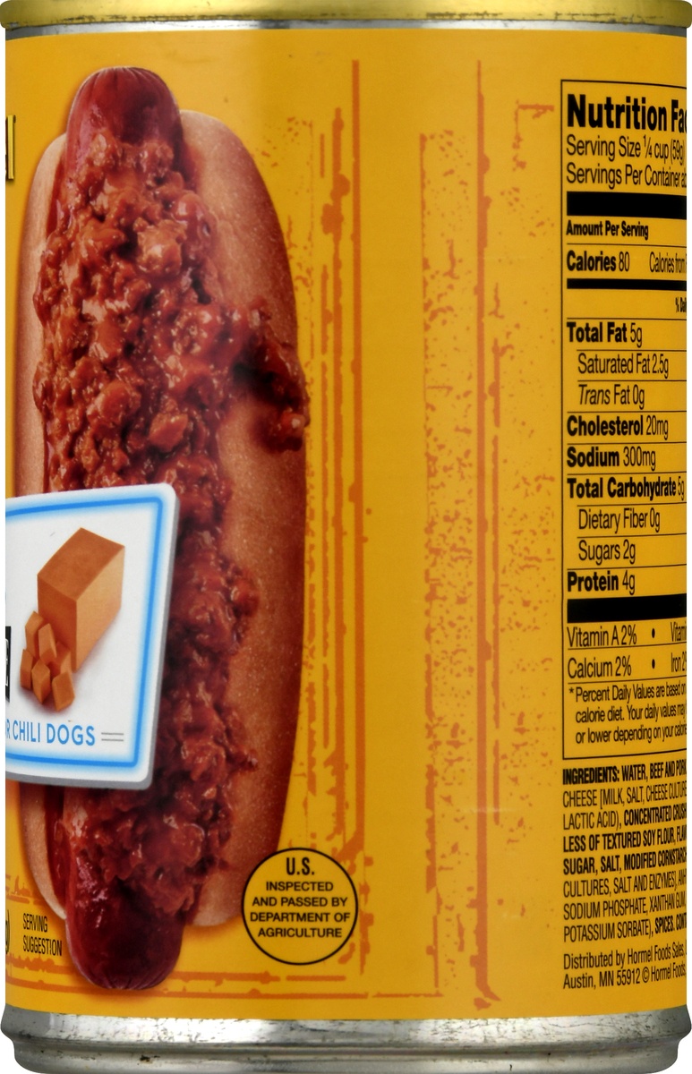 slide 8 of 9, Hormel Cheese Chili 15 oz, 15 oz