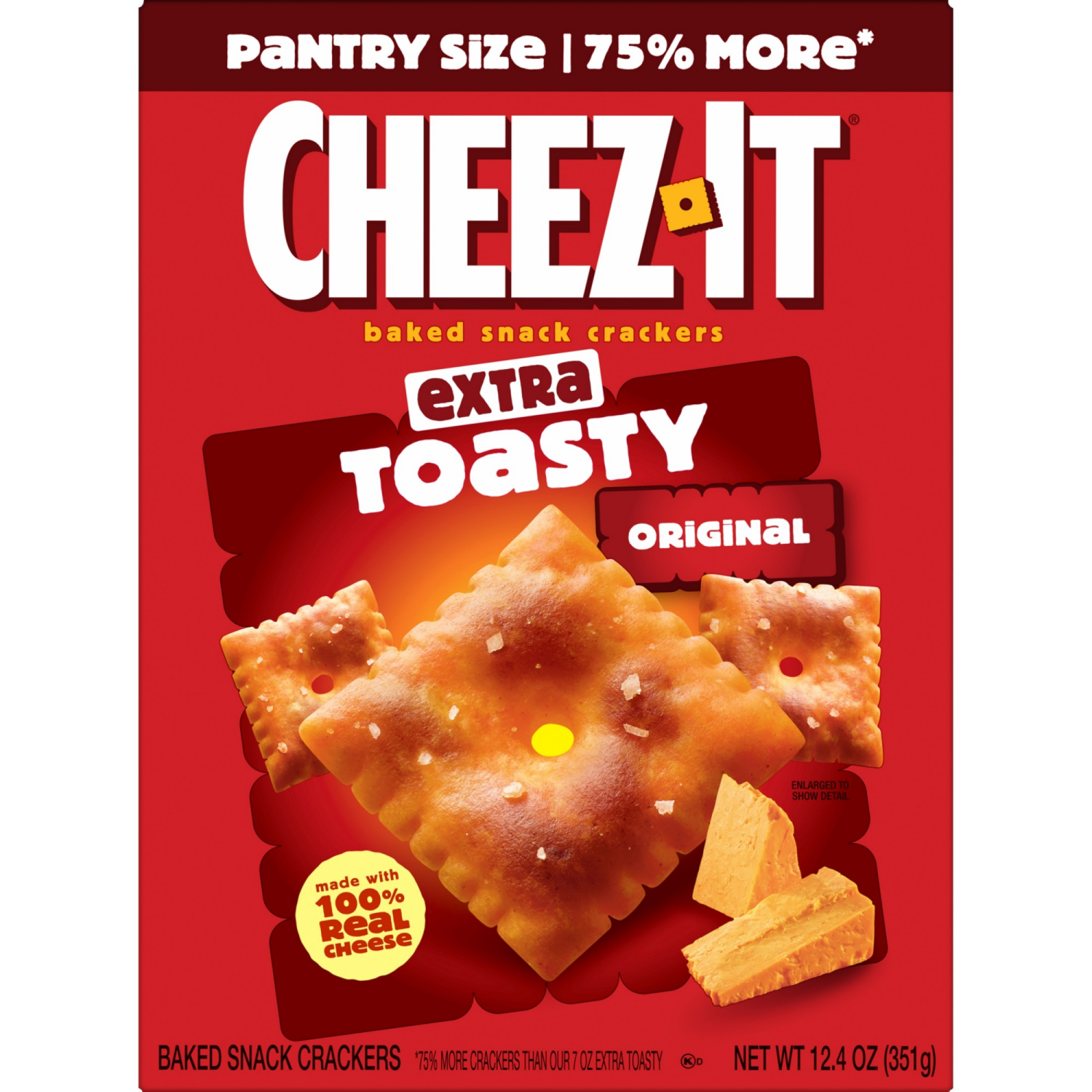 slide 5 of 8, Cheez-It Extra Toasty Cheese Crackers, 12.4 oz
