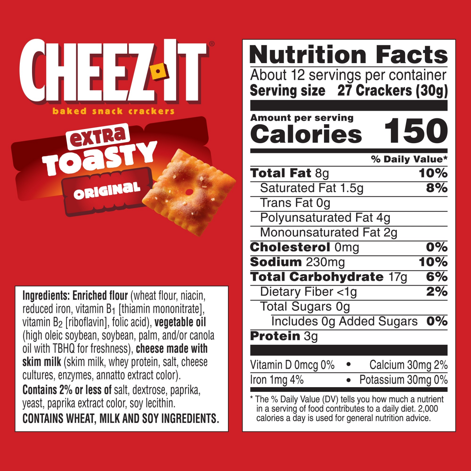 slide 7 of 8, Cheez-It Extra Toasty Cheese Crackers, 12.4 oz