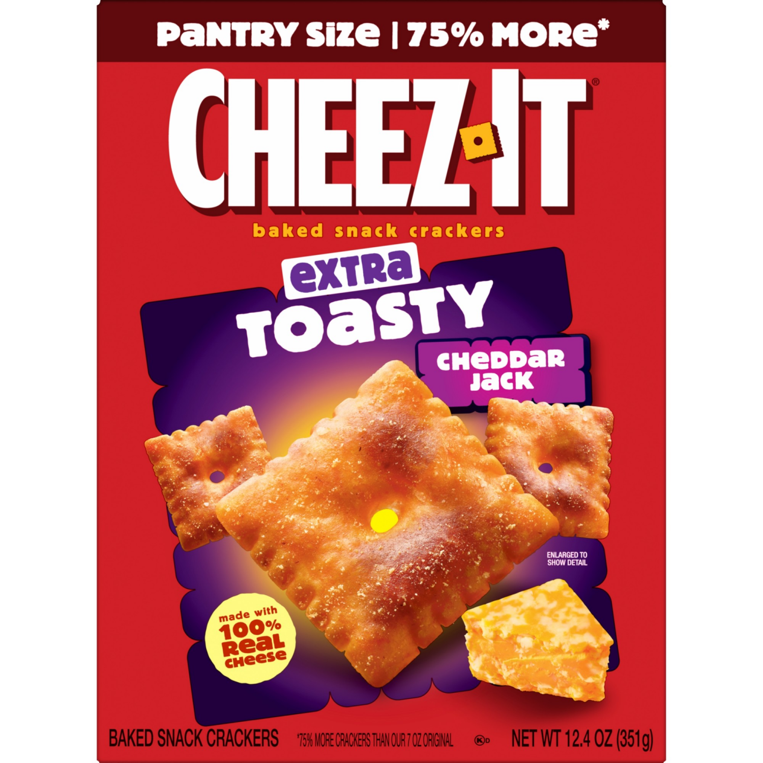 slide 5 of 8, Cheez-It Extra Toasty Cheddar Jack Cheese Crackers, 12.4 oz