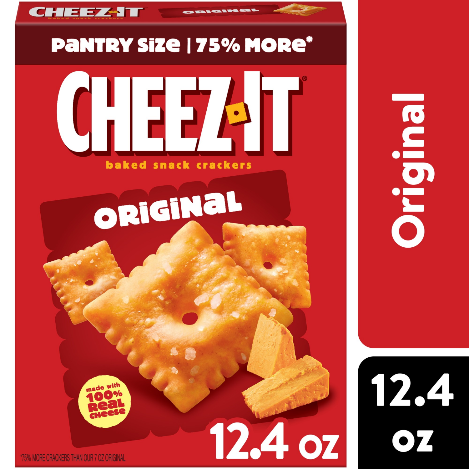 slide 1 of 8, Cheez-It Original Cheese Crackers, 12.4 oz