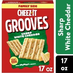 Cheez-It Grooves Sharp White Cheddar Crunchy Cheese Crackers