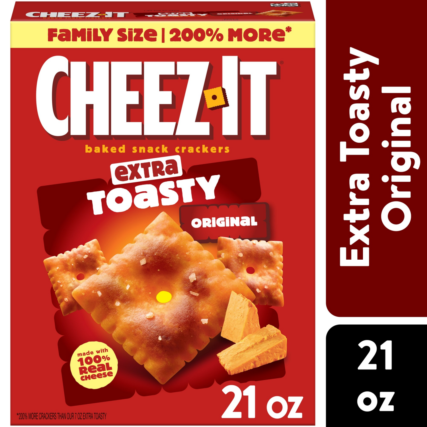 slide 1 of 8, Cheez-It Extra Toasty Cheese Crackers, 21 oz