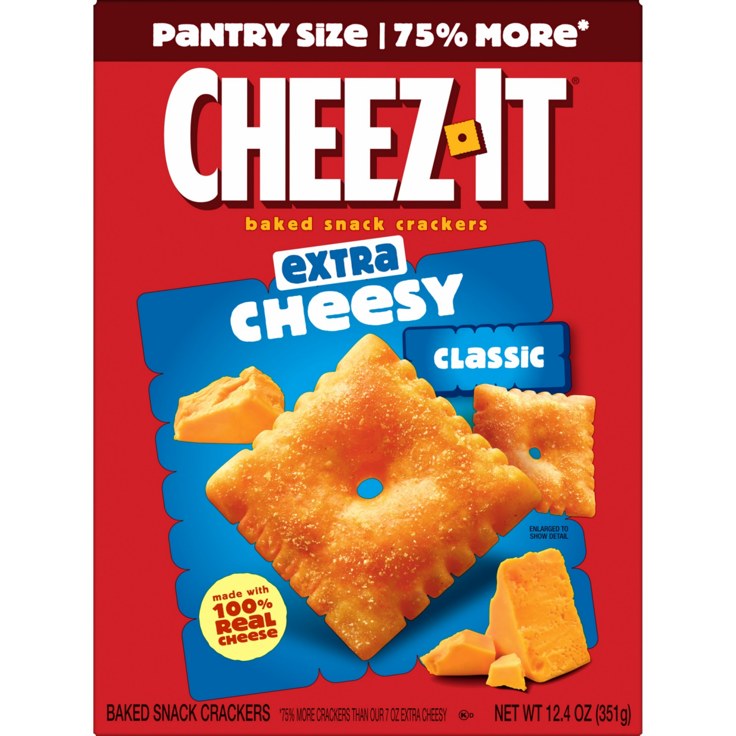 slide 5 of 8, Cheez-It Extra Cheesy Cheese Crackers, 12.4 oz
