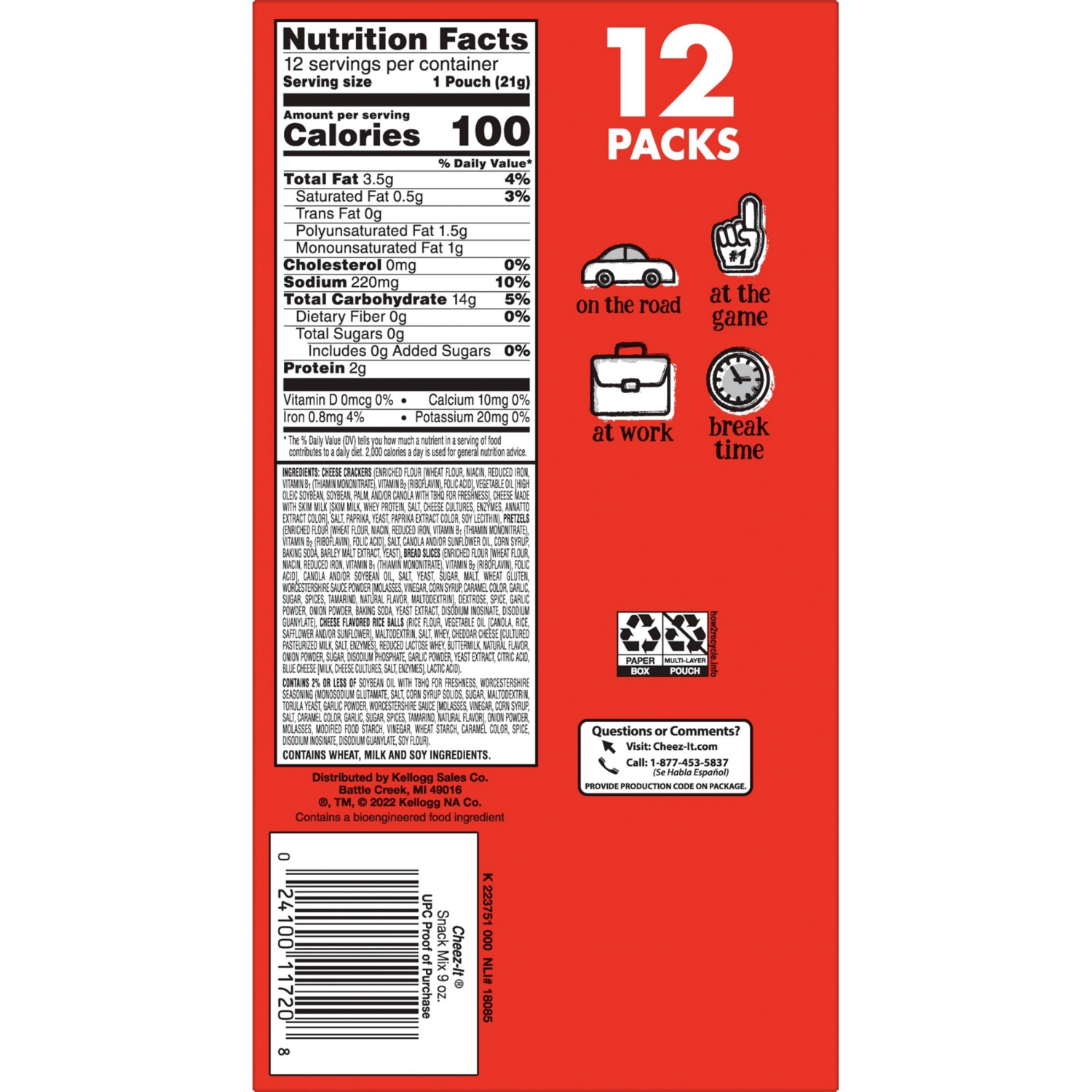 slide 3 of 8, Cheez-It Baked Snack Mix, Classic, 12 ct