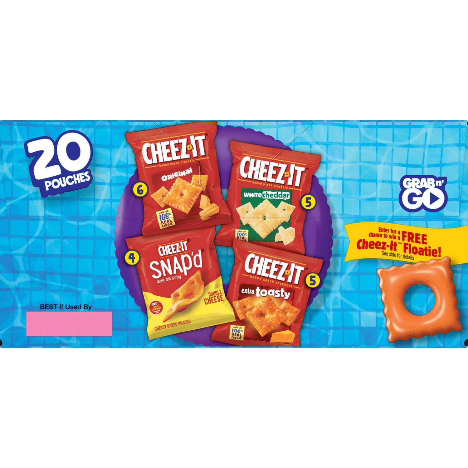 slide 2 of 8, Cheez-It Cheese Crackers Variety Pack, 20 ct