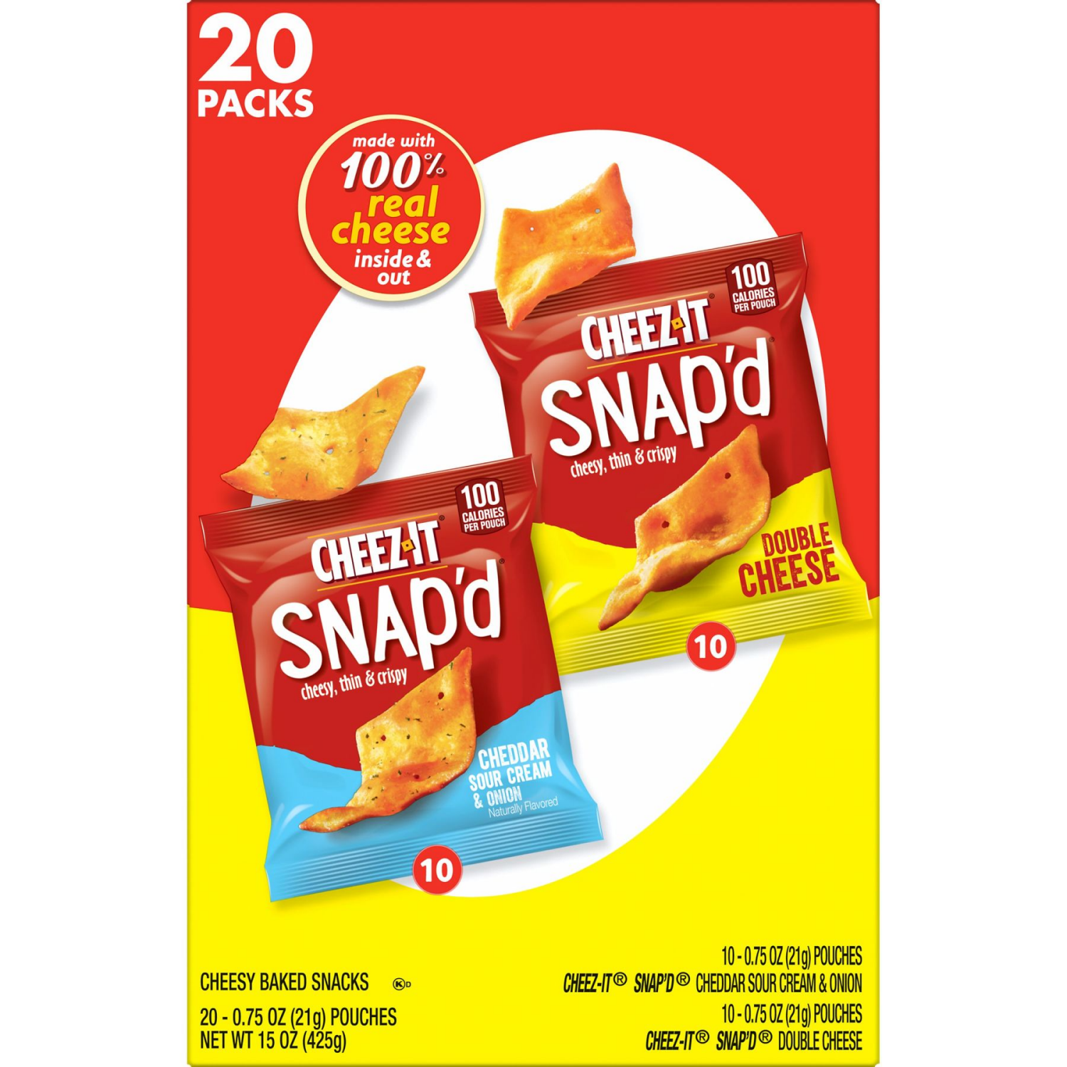 slide 2 of 8, Cheez-It Caddies Crackers 2 Flavors 15oz, 20 ct