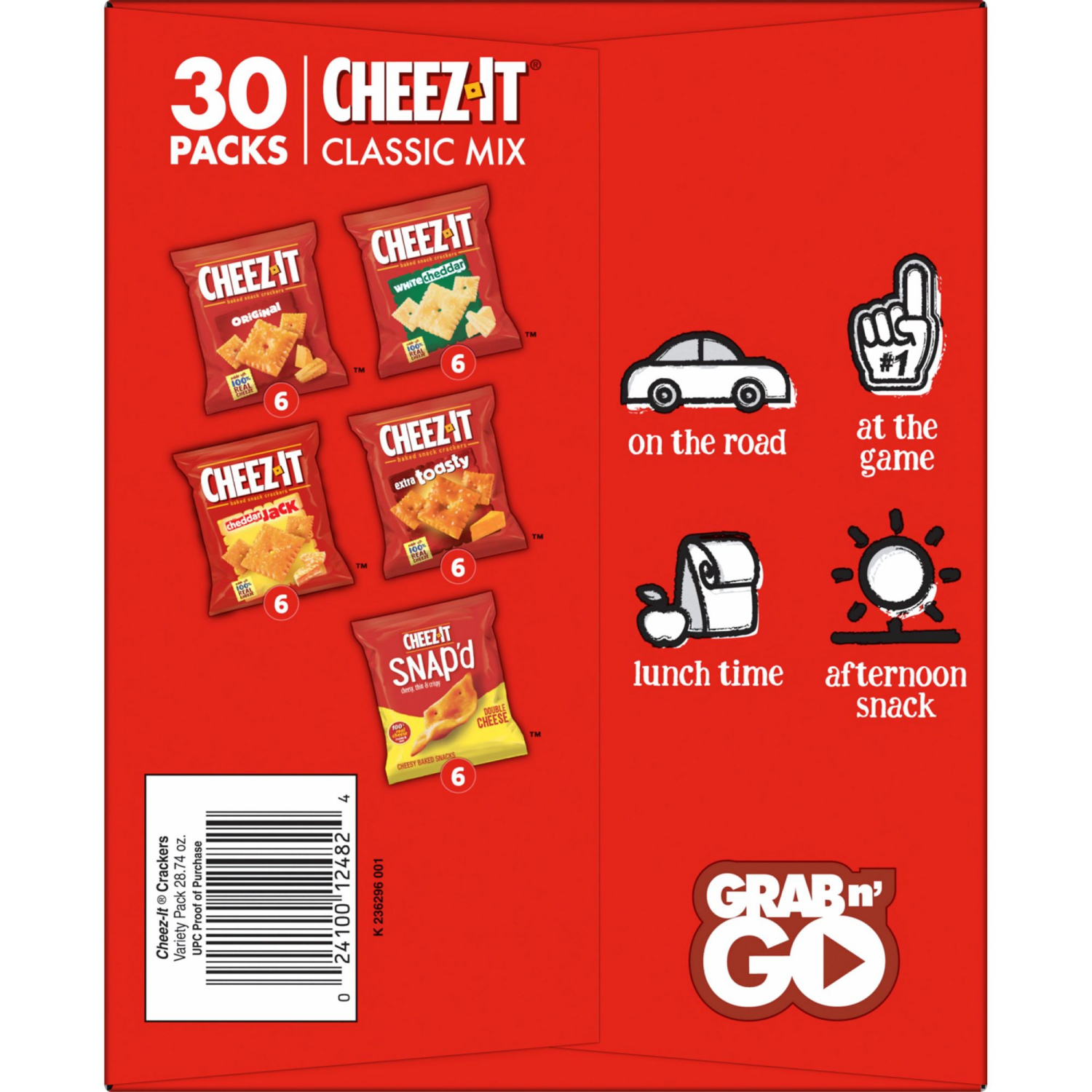 slide 2 of 6, Cheez-It Variety Pack Cheese Crackers, 30 ct